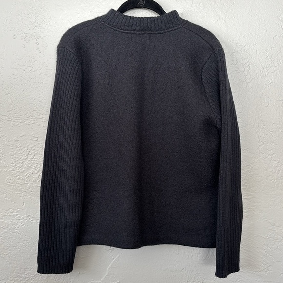 Christopher & Banks 100% wool zip front high collar sweater jacket - Picture 9 of 9